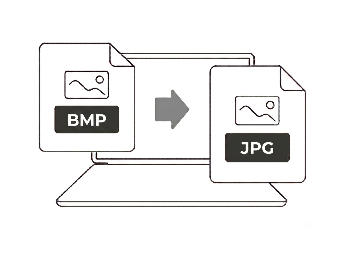 BMP to JPG converter drag and drop upload and convert interface