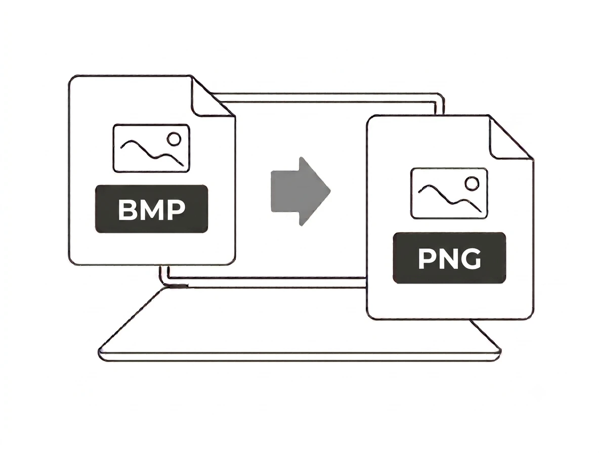 BMP to PNG converter drag and drop upload and convert interface