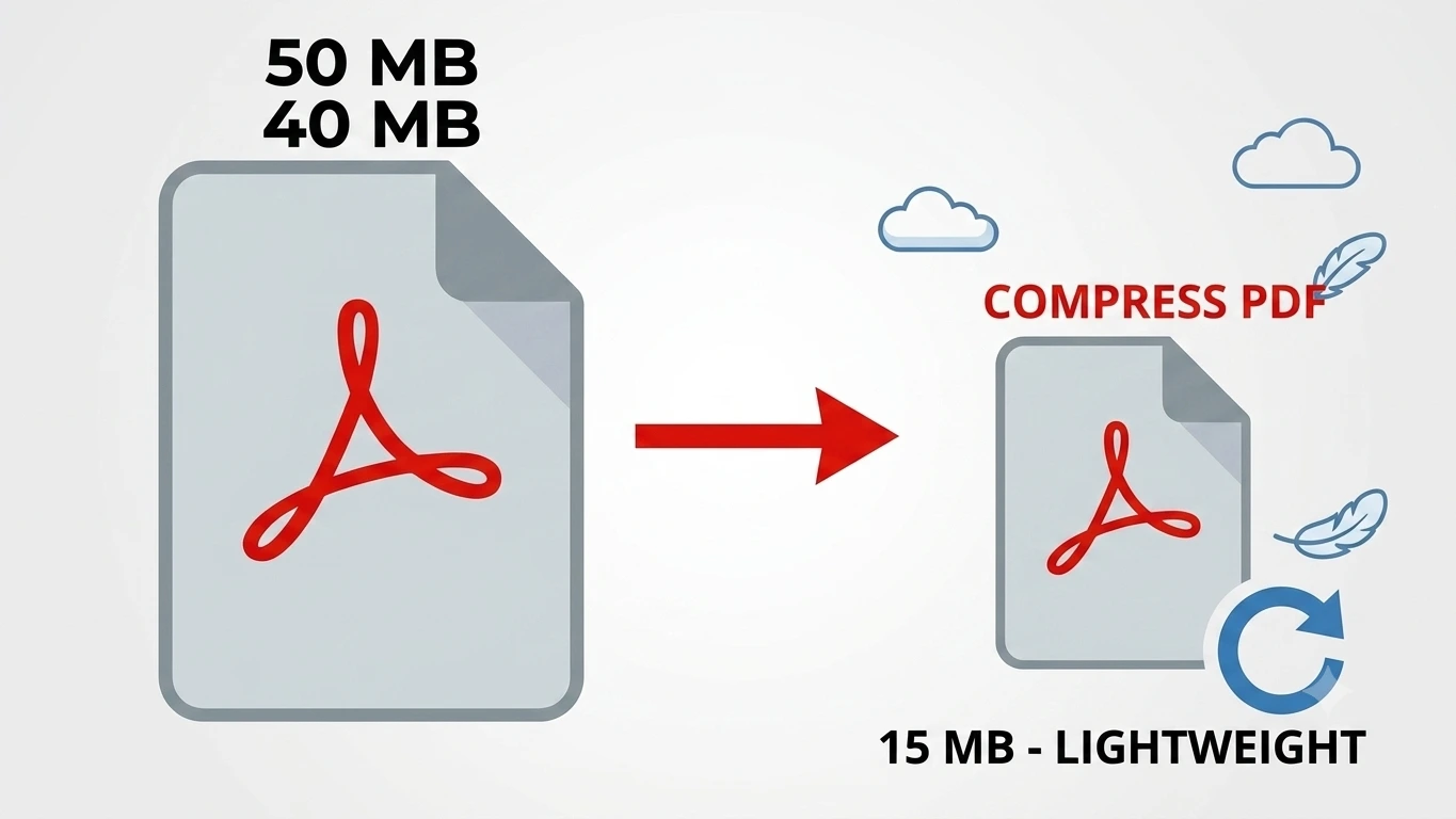 Compress PDF tool drag and drop upload and compress interface.webp