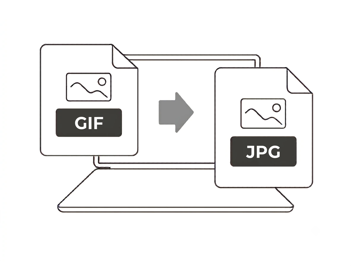 GIF to JPG converter drag and drop upload and convert interface
