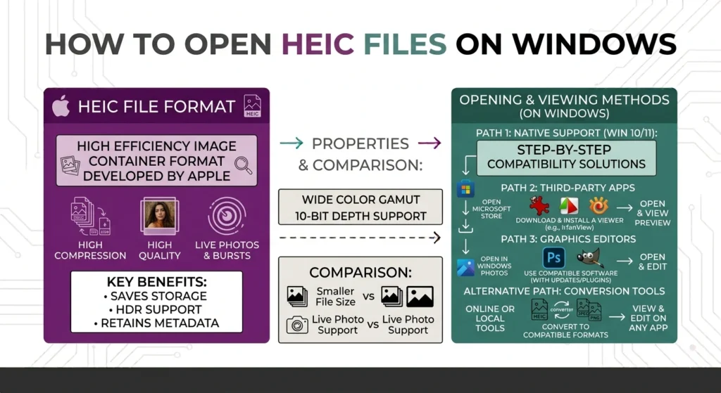 how to open heic files on windows