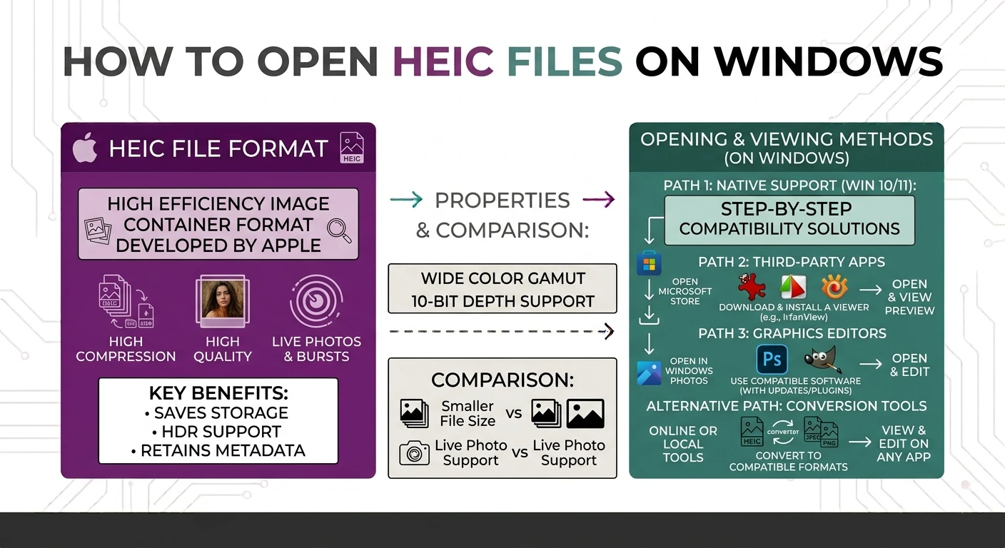 how to open heic files on windows