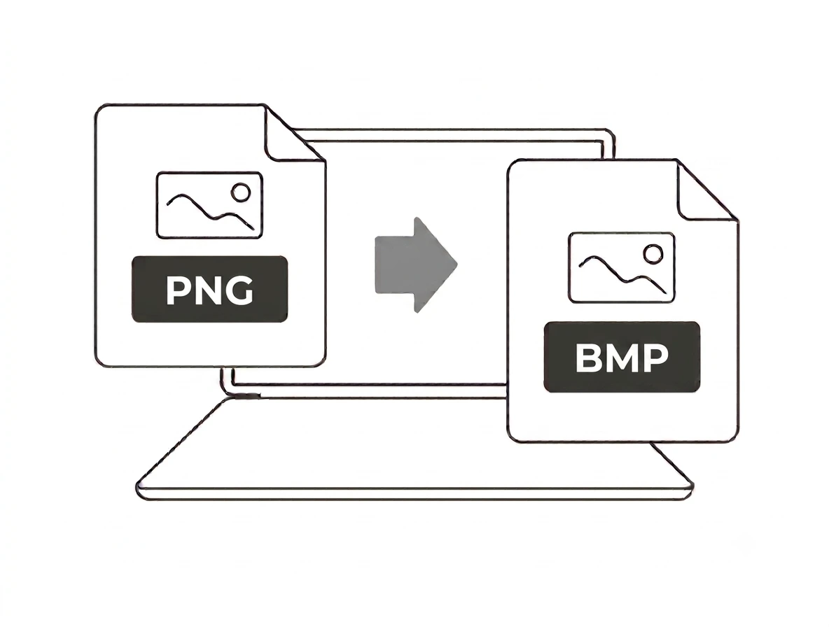 PNG to BMP converter drag and drop upload and convert interface