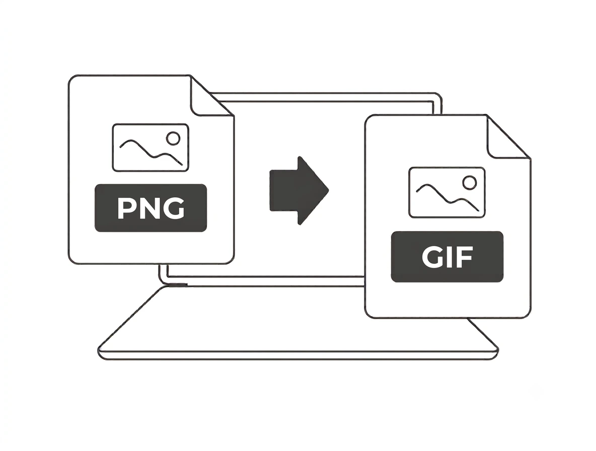 PNG to GIF converter drag and drop upload and convert interface