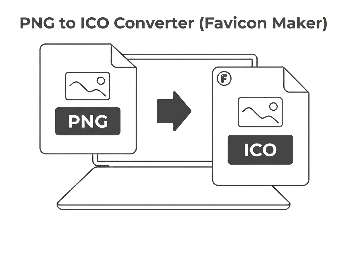 PNG to ICO converter drag and drop upload and convert interface