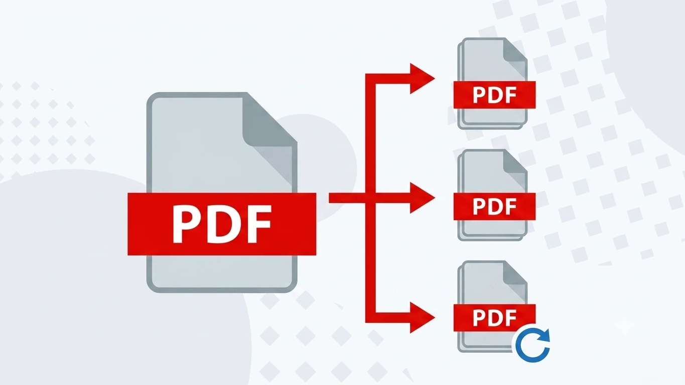 Split PDF tool drag and drop upload and split interface