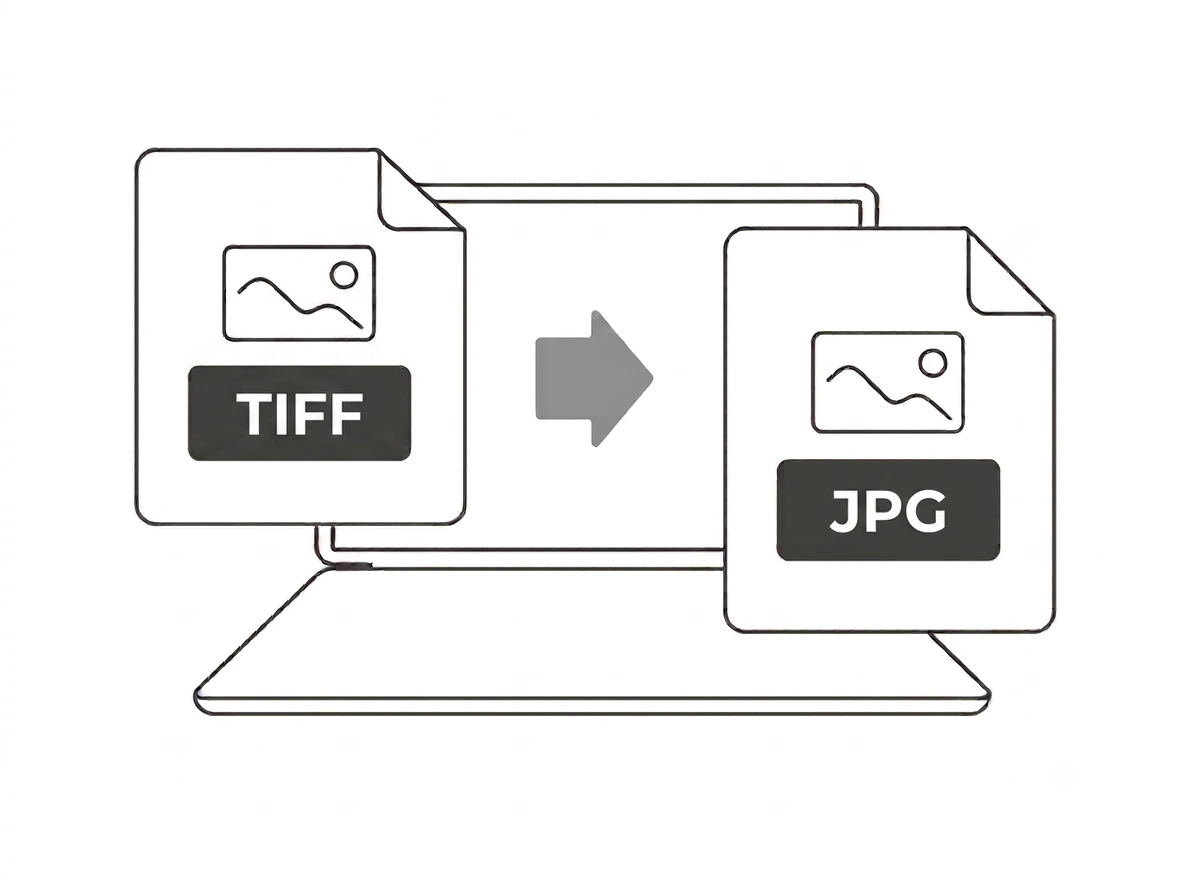 TIFF to JPG converter drag and drop upload and convert interface