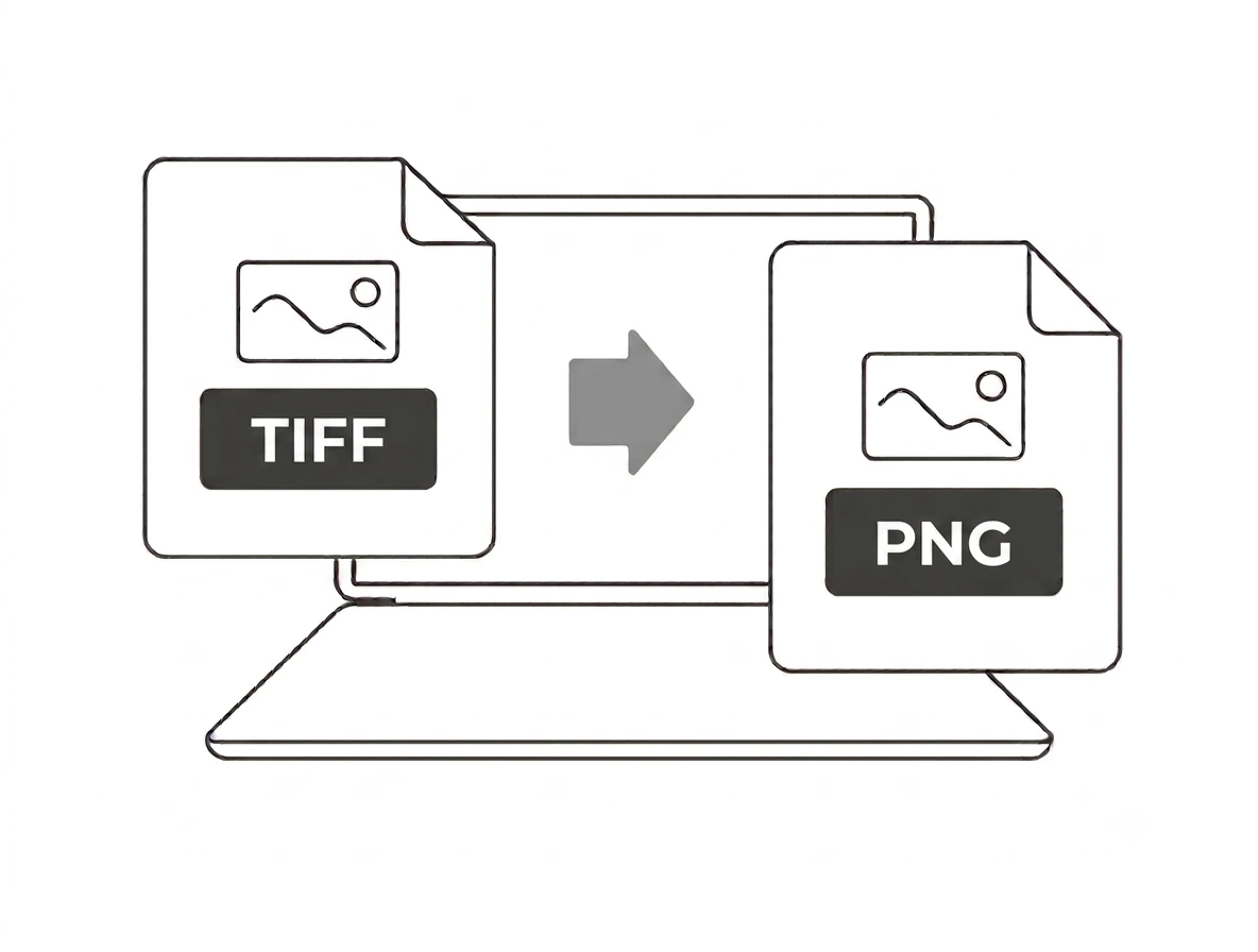 TIFF to PNG converter drag and drop upload and convert interface