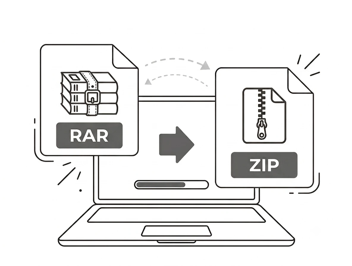 Unzip files tool showing the contents of a ZIP archive ready to extract in the browser