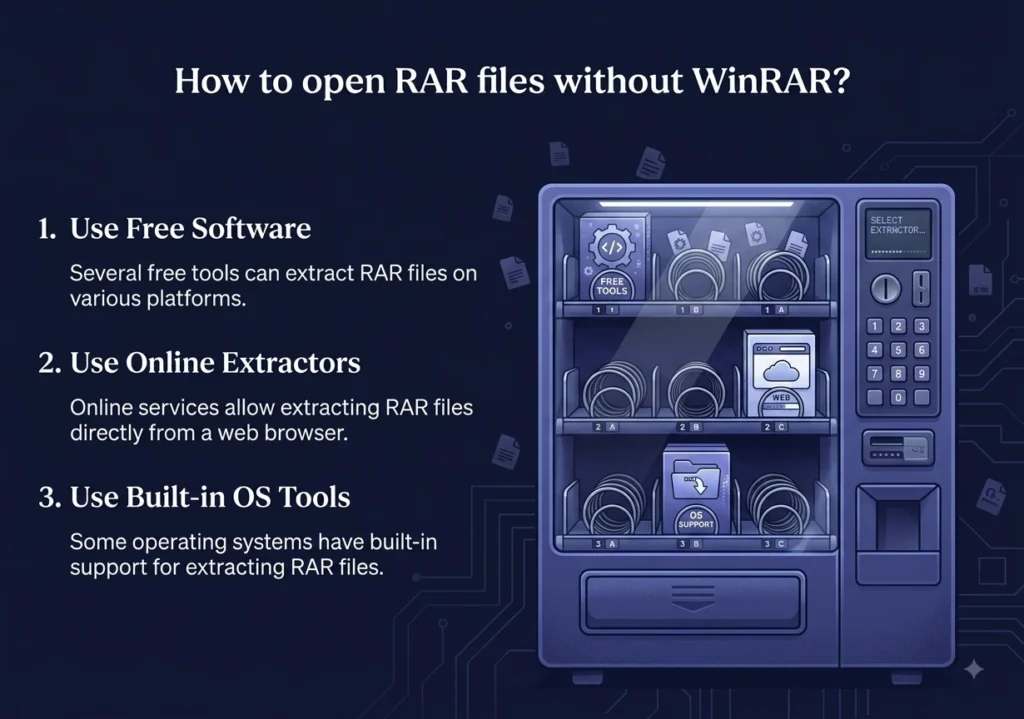 open rar without WinRAR.