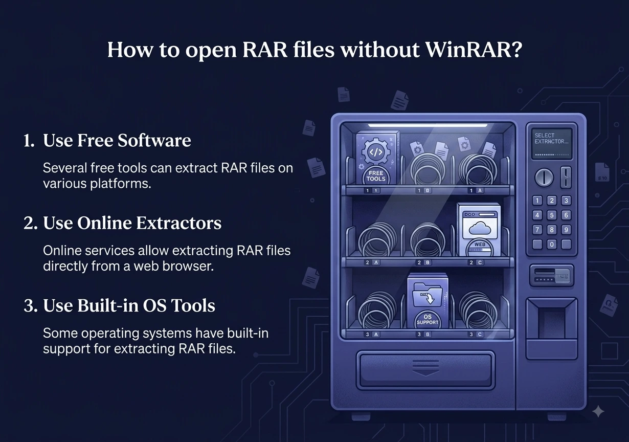 open rar without WinRAR.